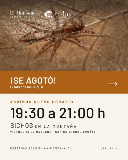BICHOS EN LA MONTAÑA CON CRISTOBAL SPRATZ 19:30 hrs